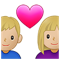 Couple with Heart- Woman- Man- Medium-Light Skin Tone emoji on Samsung